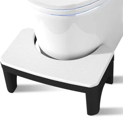 Produktbild von Antislip-Toiletstoevoetpedaal, stofvrij, opvouwbar, für Erwachsene und Kinder zur Entlastung von Konstipation