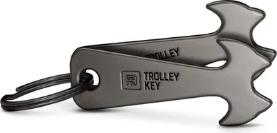 Produktbild von FABACH 2 x Black Trolley Key Einkaufswagenlöser - Ersetzt Einkaufswagenchip, Einkaufschip - Schlüsselanhänger aus Metall für Key Organizer und Schlüsselbund - Kein Steckenbleiben im Einkaufswagen