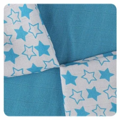 Obrázok produktu pre XKKO Bambusové obrúsky 30x30 - Little Stars Cyan Mix (9ks)