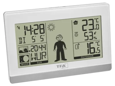 Zdjęcie produktu dla TFA-Dostmann 35.1159, Biały, Wilgotnościomierz wewnętrzny, Termometr wewnętrzny, Odkryty higrometr, Termometr zewnętrzny, Wilgotnościomierz, Termometr, Plastik, 20 - 95%, -9,9 - 50 °C