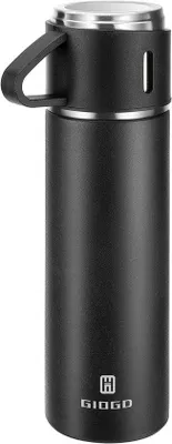 Productafbeelding van RVS Thermosfles 500ml Met Drinkbeker - Perfect Voor Warme & Koude Dranken
