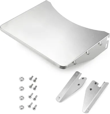 Immagine prodotto di Tavolino laterale per barbecue, 57 cm, tavolo in acciaio inossidabile pieghevole, ideale per barbecue, giardino