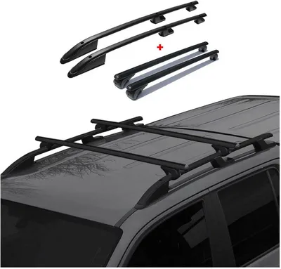 Produktbild von Dachreling + Dachträger für Ford Transit 2014-2025 Kurzer Aluminium Schwarz 4x