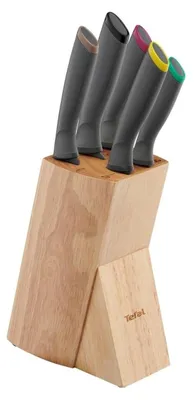 Productafbeelding van Messenset met houten blok - 5-delige set