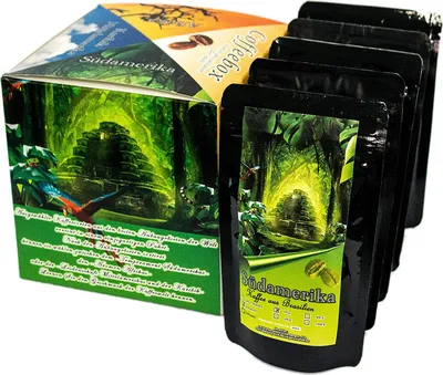 Produktbild von Länder Kaffee Geschenk Set " Südamerika " , Kaffeebohnen frisch geröstet 5 x 65 g (Ganze Bohne)