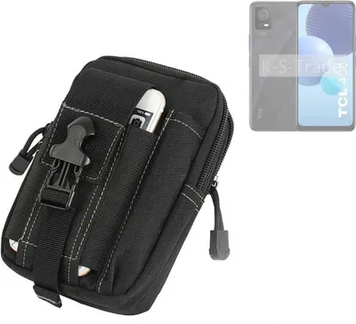 Produktbild von K-S-Trade Gürtel Tasche kompatibel mit TCL 406 Gürteltasche Holster Schutz Hülle Handy Hülle Smartphone outdoor Handy-Hülle schwarz Zusatzfächer