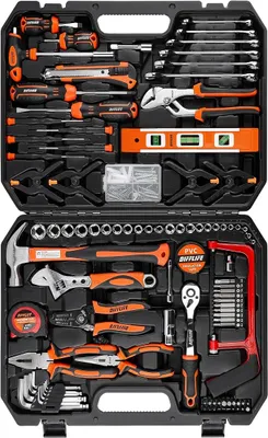 Imagen del producto de Kit de herramientas de 240 piezas, juego de llaves para reparación de automóviles, conjunto combinado de herramientas, kit de herramientas manuales con caja de plástico para almacenamiento