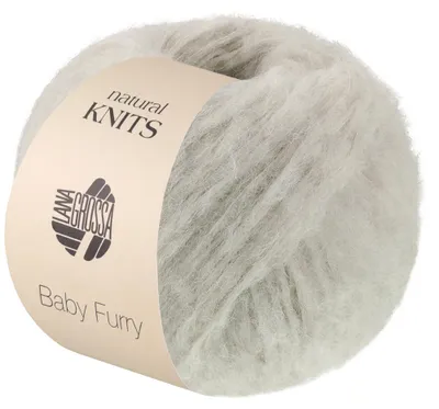Produktbild von Lana Grossa BABY FURRY 50 g Flauschiges Effektgarn aus Alpaka, Baumwolle & Merino Farbe 010 - Hellbeige