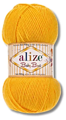 Imagen del producto de Alize 1x 100g Baby Best, hilo para bebé, antibolitas, color sólido, ideal para tejer a crochet o a dos agujas (216)