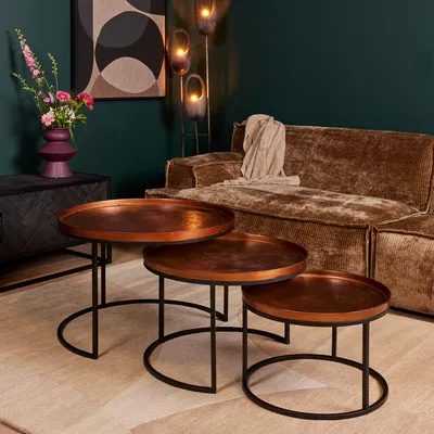 Productafbeelding van StarFurn Salontafel Set van 3 Clive Rond