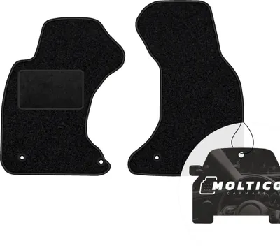 Immagine prodotto di moto-MOLTICO Tappetini anteriori per auto Velours Tappetini auto neri Set 2 pezzi adatto per Audi A6 C5 S6 1997-2004