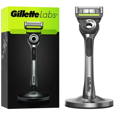 Produktbild von Gillette Labs Herrenrasierer + 1 Rasierklingen-Nachfüller, mit Peeling-Bar, inkl
