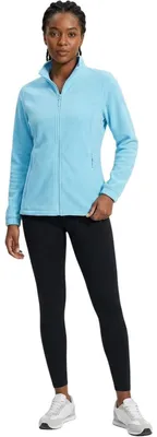 Productafbeelding van Damen fleecejas met rits. Lichtgewicht, comfortabel, warm en stijlvol. Blauw, maat S