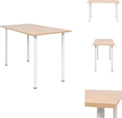 Produktbild von vidaXL Esstisch 120×60×73 cm Eichenbraun und Weiß -  Esstische