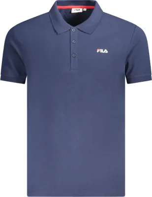 Produktbild von Herren Kurzarm-Poloshirt Blau mit Stickerei & 3 Knöpfen