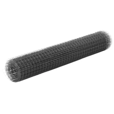 Image de vidaXL Clôture en fil de fer acier avec revêtement PVC 25x1 m Gris