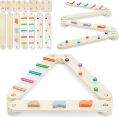 Produktbild von Sensorische Balancierstrecke für Kinder – 14-teiliges Holzset