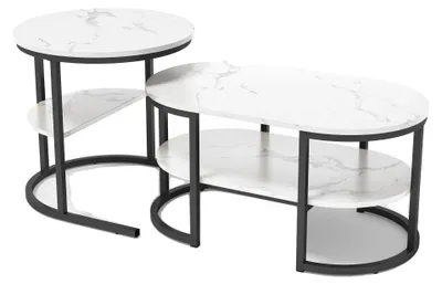 Image de Table basse, design moderne, rangement pratique, couleur noire
