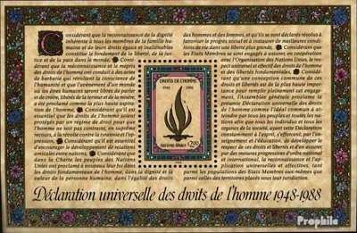 Produktbild von Briefmarken UNO - Genf 1988 Mi Block5 (kompl.Ausg.) FDC Menschenrechte