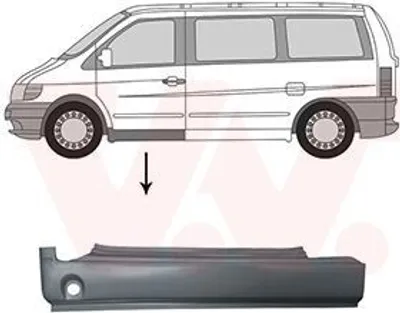 Produktbild von VAN WEZEL 3078103 Schweller Reparaturblech Einstiegblech Vorne Links passend für MERCEDES-BENZ VITO Bus (638) V-Klasse (W638/2) VITO Kasten (638)
