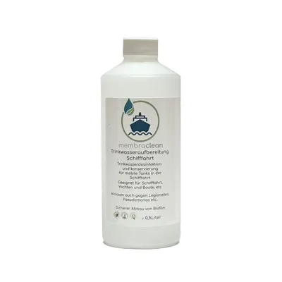 Produktbild von 0,5 Liter membraclean Trinkwasseraufbereitung für Schifffahrt, Boote und Yachten