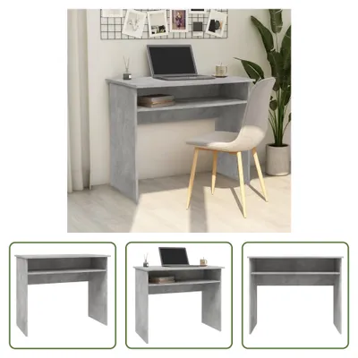 Produktbild von The Living Store Schreibtisch Betongrau 90x50x74 cm Holzwerkstoff