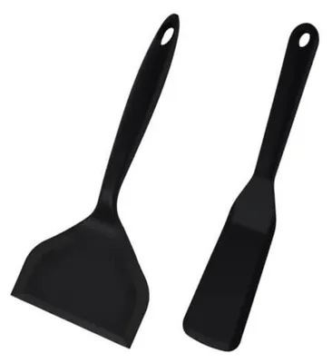 Image de 2 spatules en silicone, résistantes à la chaleur et antiadhésives, ensemble
