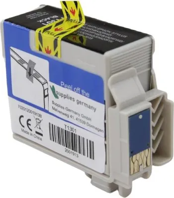 Produktbild von black Tinte/Tintenpatrone 4.2-C13T13014010-BULK kompatibel mit Epson C13T13014010 [ T1301 ]  Seiten: 945