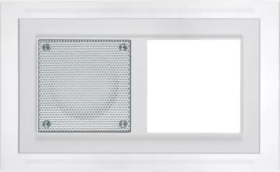 Produktbild von PEHA LED-Leuchtrahmen 2fach für Einbauradio AudioPoint weiß Farbe: Weiß beleuchtet