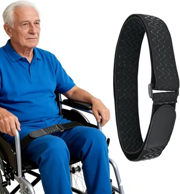 Produktbild von Beinhalter für Rollstuhl, elastisch, atmungsaktiv, schwarz, 1 Stück, für Stabilität