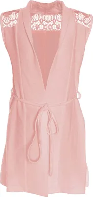 Produktbild von BEZLIT Mädchen Cardigan mit Spitze und Schleifen Gürtel Rosa 152