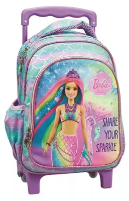 Produktbild von Barbie Sparkle rollender Kindergarten-Rucksack, Tasche 30 cm