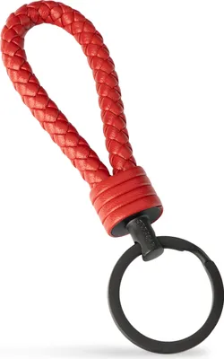 Produktbild von SERASAR | Leder-Schlüsselanhänger für Frauen [Strong] mit Rot Stainless Steel | Farbe: Rot | Länge: 16cm