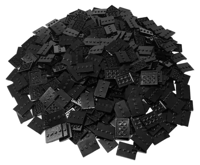 Produktbild von LEGO® 3x4 Fliesen Standplatte mit 4 Noppen Schwarz - 88646  Menge 50x