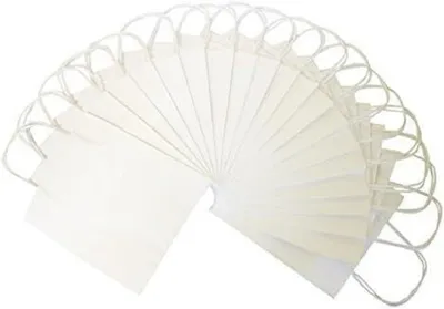 Image de Folia 21200 Sac cadeau - 12 x 5,5 x 15 cm, 20 pièces, blanc