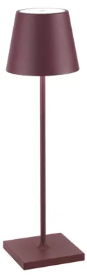 Produktbild von Zafferano Poldina Pro LED-Tischleuchte Bordeaux, wiederaufladbar & dimmbar, Akkulaufzeit bis 12 h, IP65 Außen
