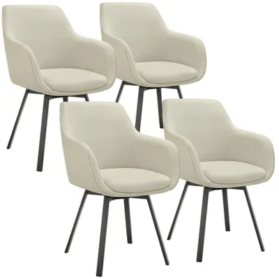 Produktbild von tectake® Drehbarer Armlehnstuhl Alicon gepolstert 57 x 59 x 88 cm