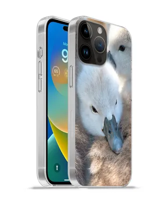 Produktbild von MuchoWow® Handyhülle Schutzhülle Hülle für Apple iPhone 14 Pro Max Schwäne - Licht - Küken Silikon Softcase Handy Hülle - Hardcover