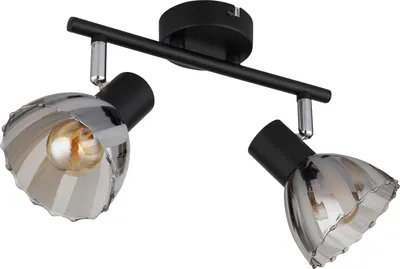 Produktbild von GLOBO 54315S-2, Schwarz, Chrom, Metall, Glas, IP20, I, E14, 40 W