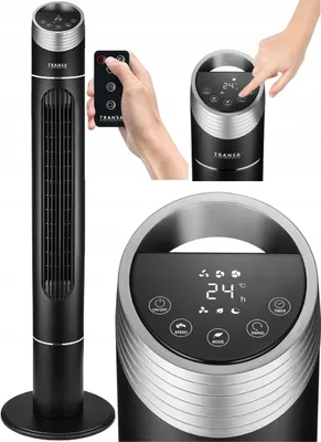 Produktbild von Schwarzer Futuristischer Bodenventilator Smart Blackfan Oszillierend Leise