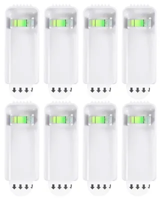 Imagen del producto de 8 ganchos grandes para cuadros, con tiras adhesivas, ideales para decorar paredes