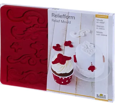 Produktbild von Birkmann Reliefform Ornamente, Relief Form, Backform, Backzubehör, Silikon, 21 cm, 254145