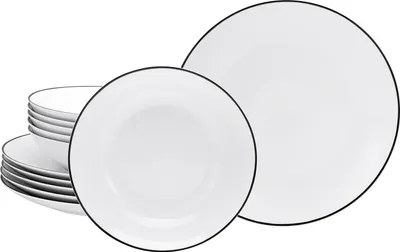 Produktbild von CREATABLE Tafelservice 6 Black line 12teilig