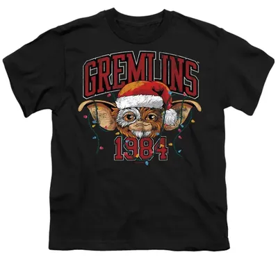 Image de T-shirt pour enfants, motif de Noël, Gremlins, référence TV38425 (taille 116) (noir), Image générée par une IA