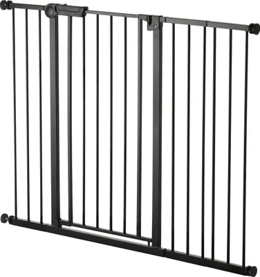 Obrázek produktu pro SucceBuy dětská branka pro psy 650-1219mm nastavitelná v černé barvě