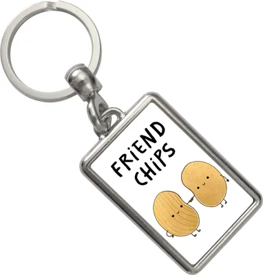 Produktbild von Chips Freundschaft Schlüsselanhänger mit Spruch Friendchips