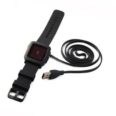 Produktbild von System-S Magnet USB Kabel magnetisches Ladekabel auf USB A für Pebble Time Smart Watch 100 cm