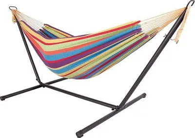 Produktbild von Famanu Hängematte mit Gestell für 2 Personen - Outdoor 285 x 120 x 110 cm bis 150 kg