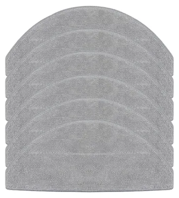 Produktbild von INF Ersatz-Wischtücher kompatibel mit Xiaomi Roboterstaubsauger – 6er-Pack Mikrofaser, waschbar, Grau, 27.5cm x 12cm