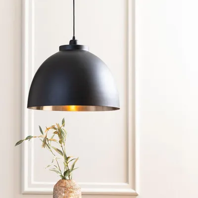 Produktbild von Light & Living Haengeleuchte Ø45x31 cm KYLIE auss. schwarz/inn. nickel